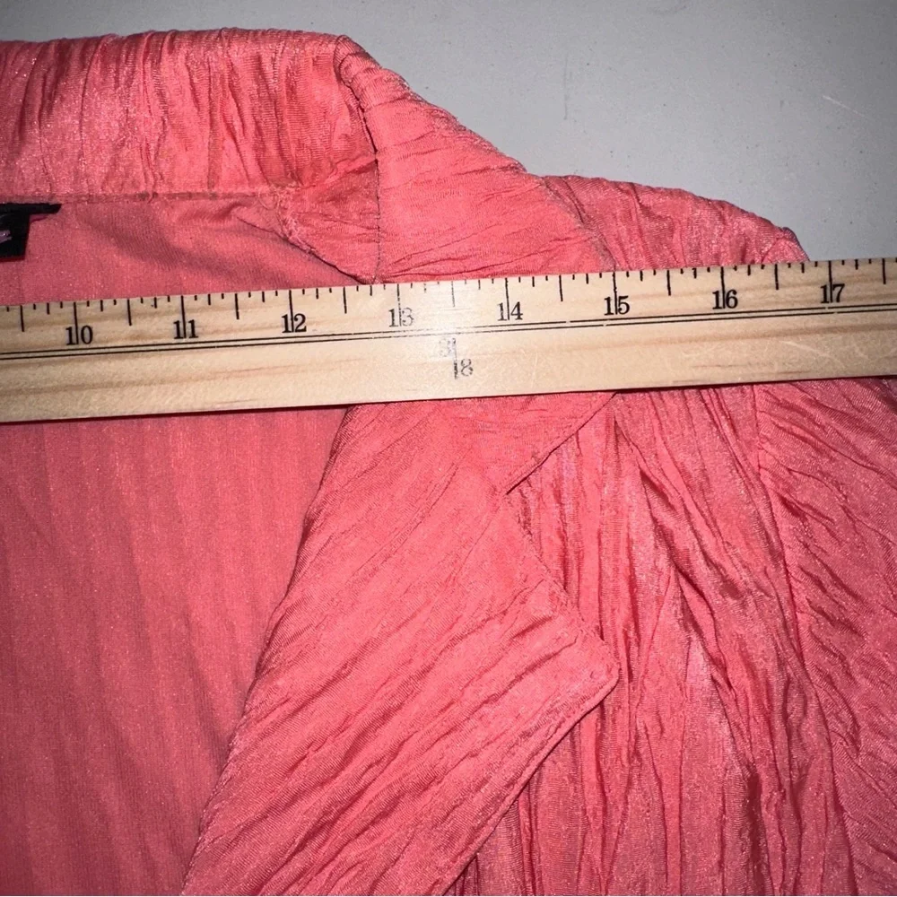Vintage Sue Blue Tank And Jacket 2 Piece Set Sz‎ XL? Coral Crinkle USA Made READ